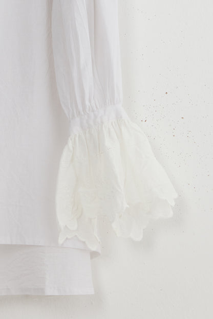 EMBROIDERED YOKE BLOUSE