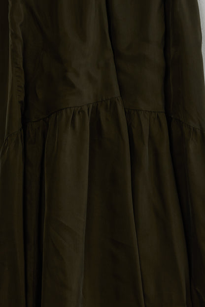 V-NECK GATHER DRESS