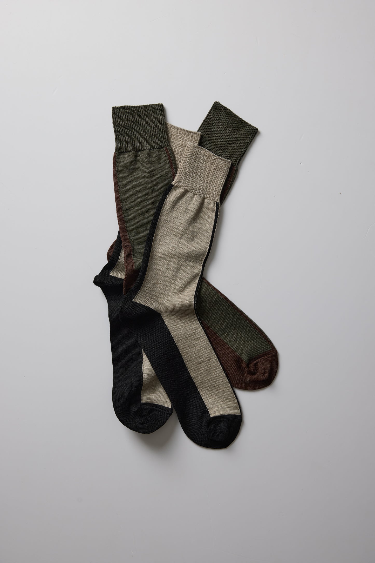 TWO-TONE L SOCKS (A PAIR)