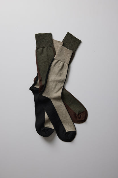 TWO-TONE L SOCKS (A PAIR)
