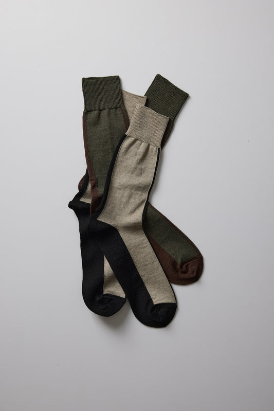 TWO-TONE L SOCKS (TWO PAIRS)