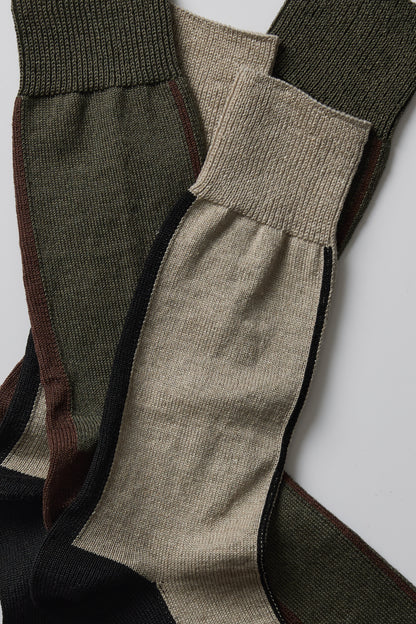TWO-TONE L SOCKS (A PAIR)