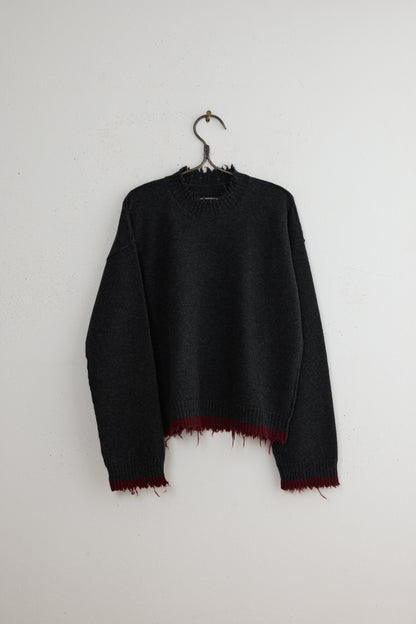 TWO TONE LONG SLV TOP