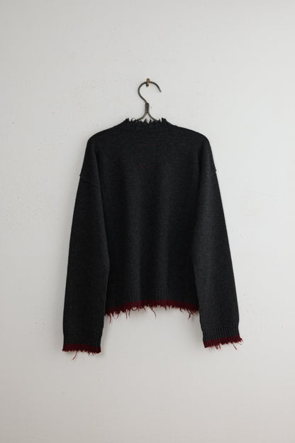 TWO TONE LONG SLV TOP