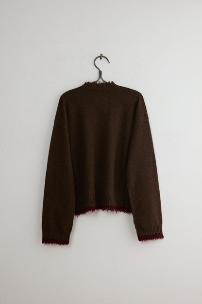 TWO TONE LONG SLV TOP