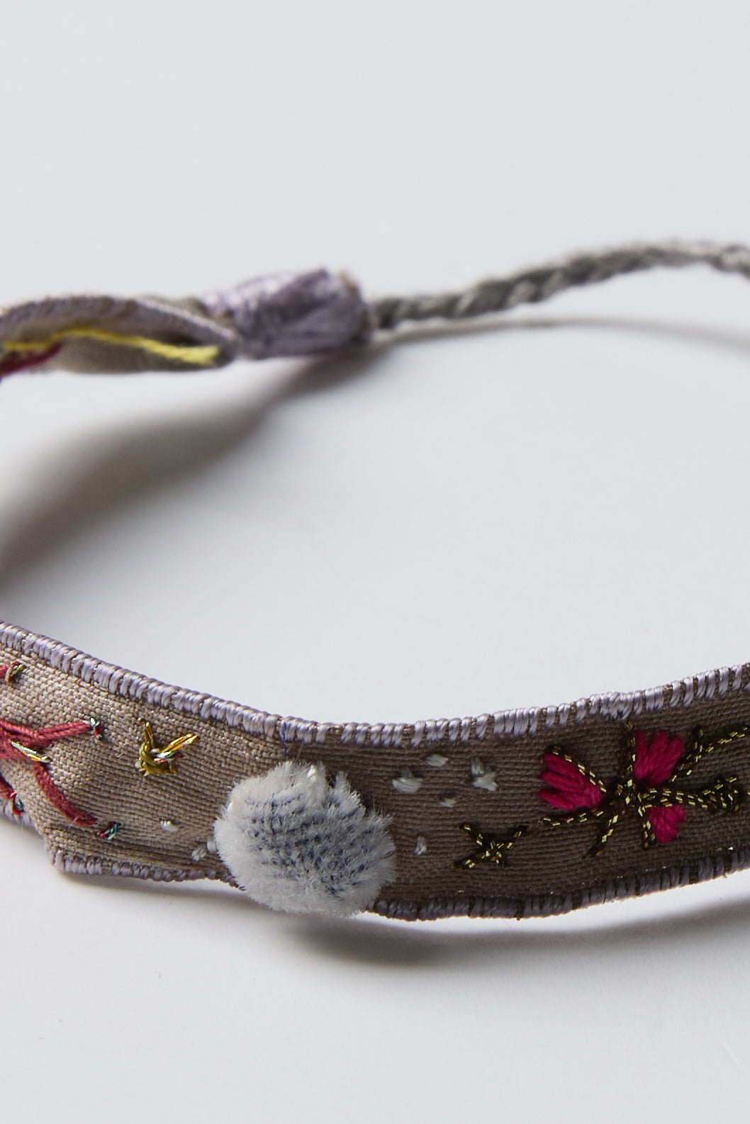 PURPLE EMBROIDERED BRACELET