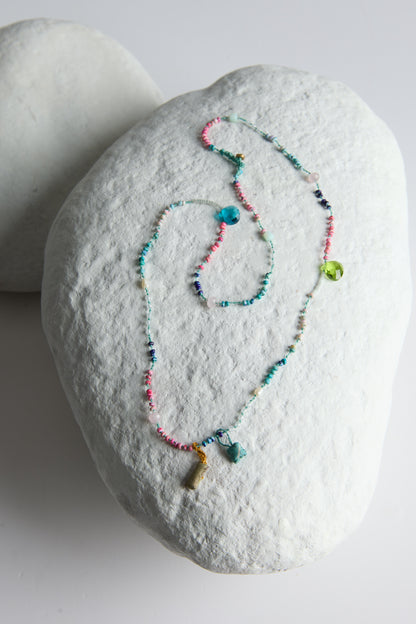 DOUBLE CHARM BEAD NECKLACE