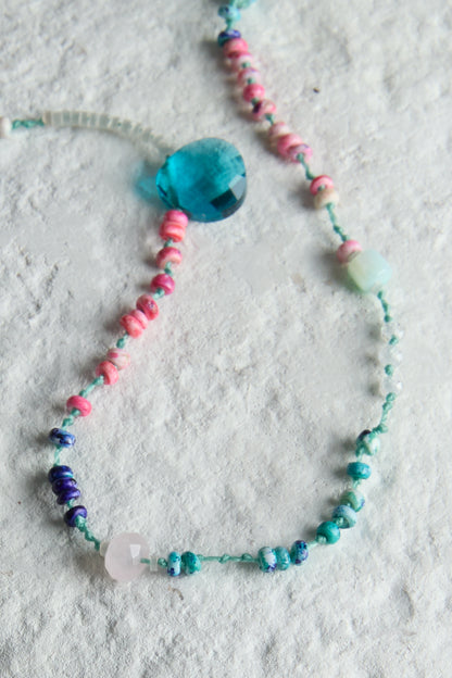 DOUBLE CHARM BEAD NECKLACE