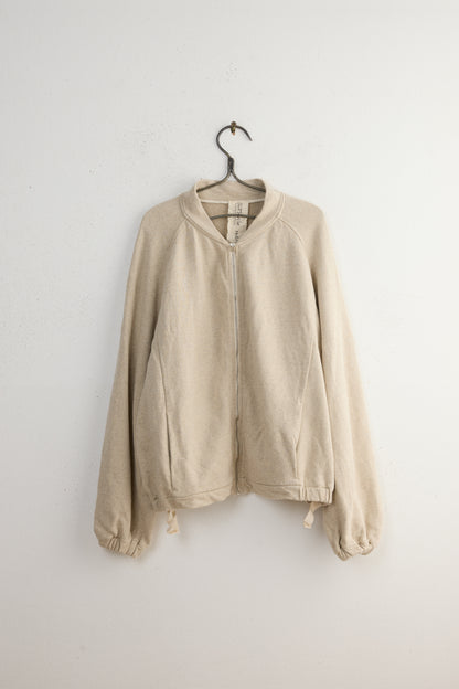 LINEN PLUSH BOMBER