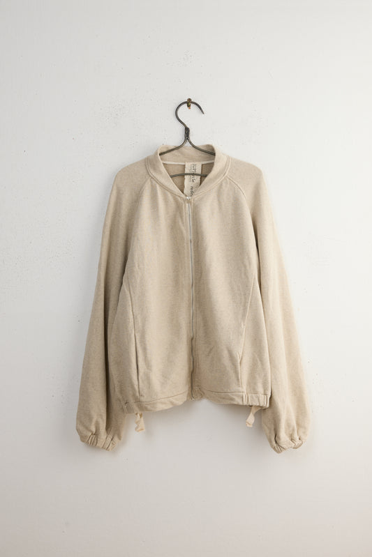 LINEN PLUSH BOMBER