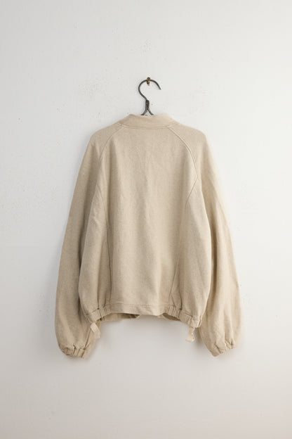 LINEN PLUSH BOMBER