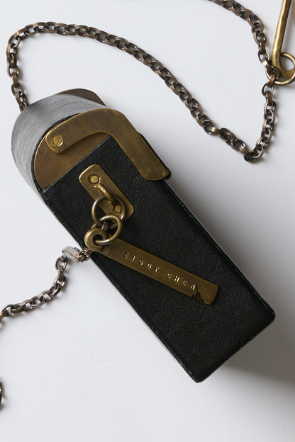 LEATHER BRASS FRAME BOX PORCH
