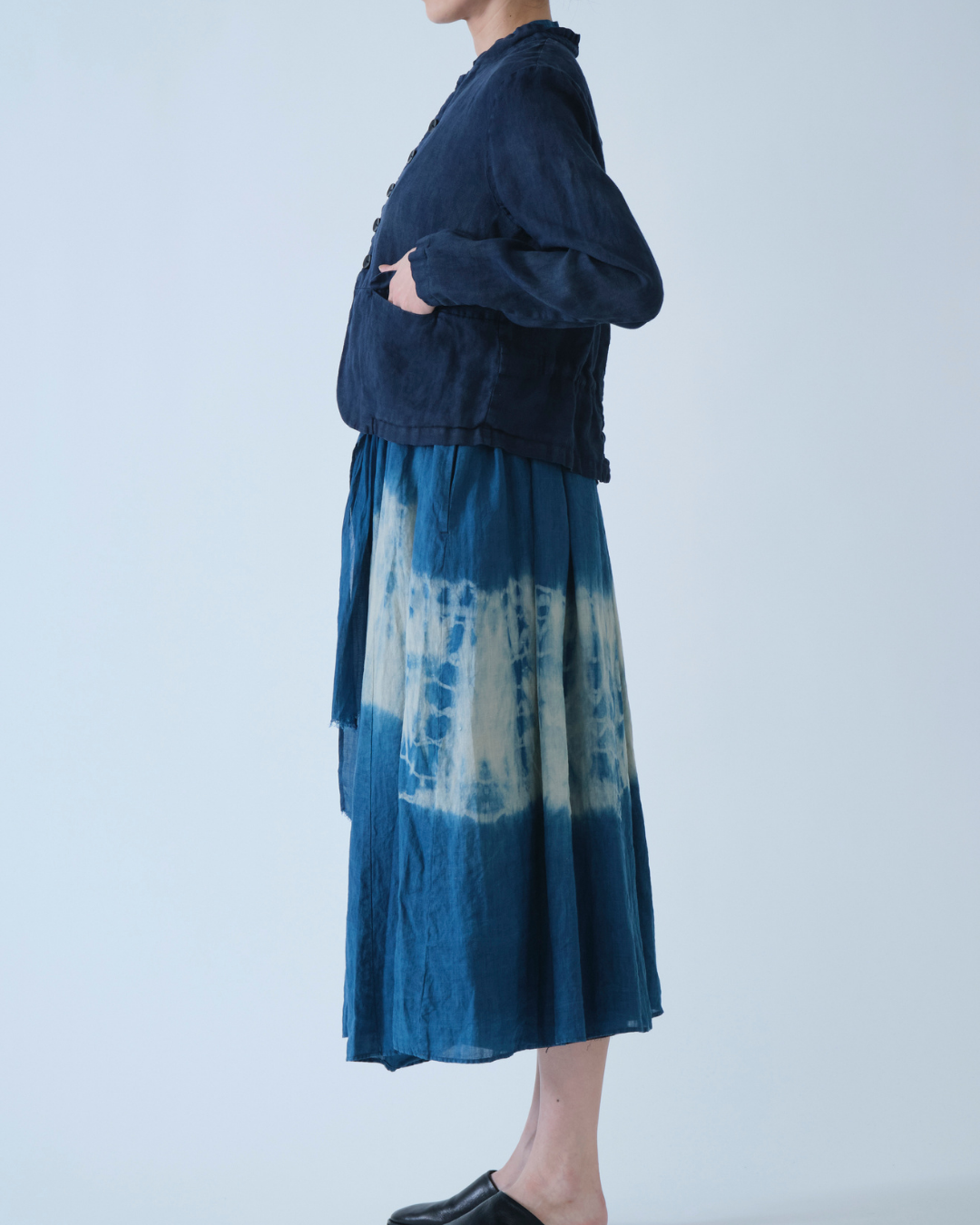 INDIGO CHARCOAL DYED LD JACKET