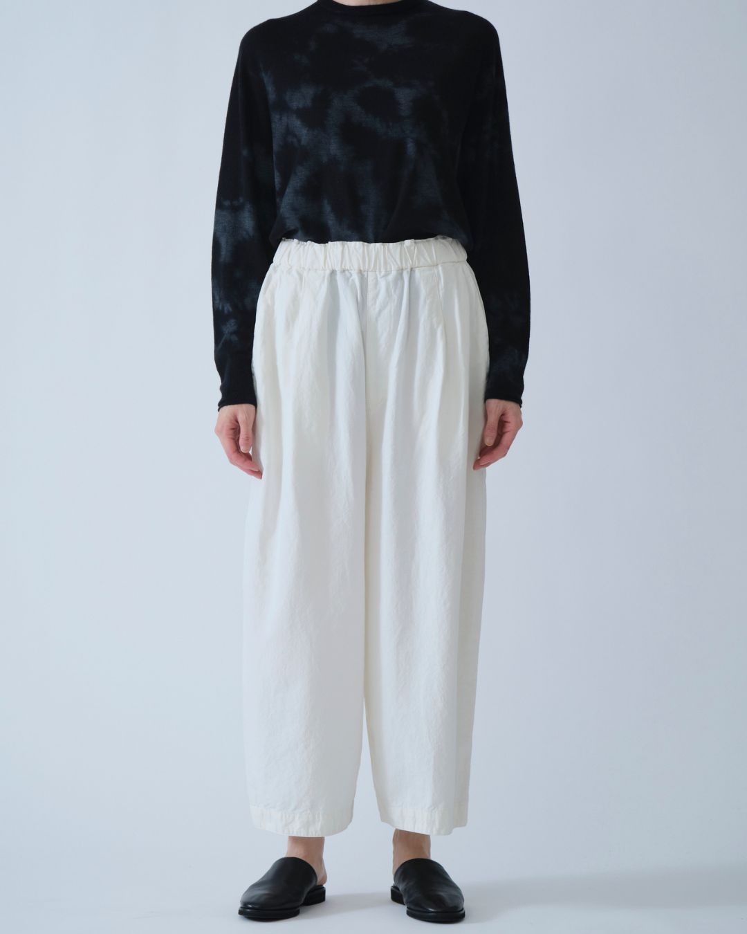 C/L HIGH DENSITY PW CROPPED PANTS