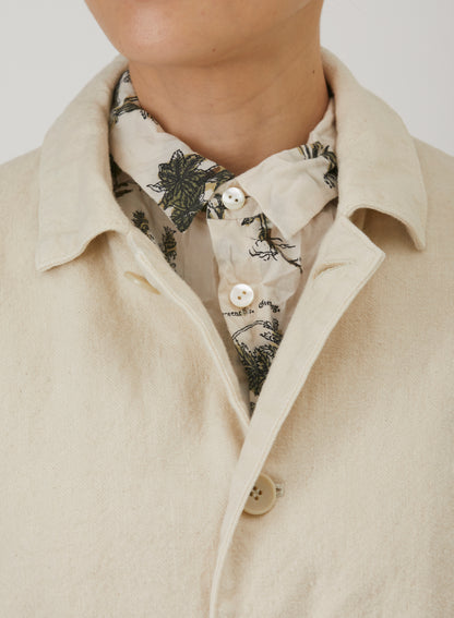 Natural Brushed Twill Relaxed Coverall Jacket