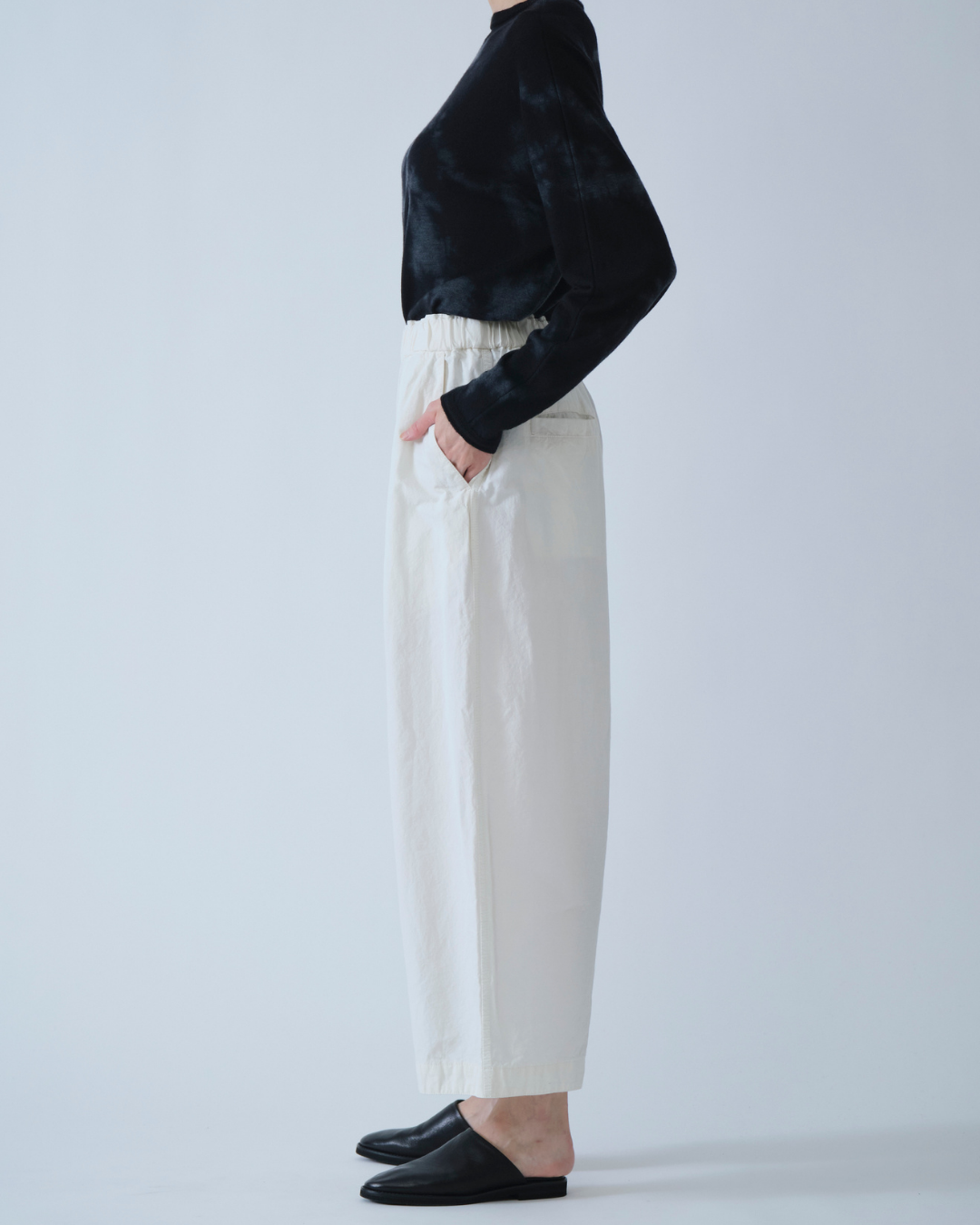 C/L HIGH DENSITY PW CROPPED PANTS