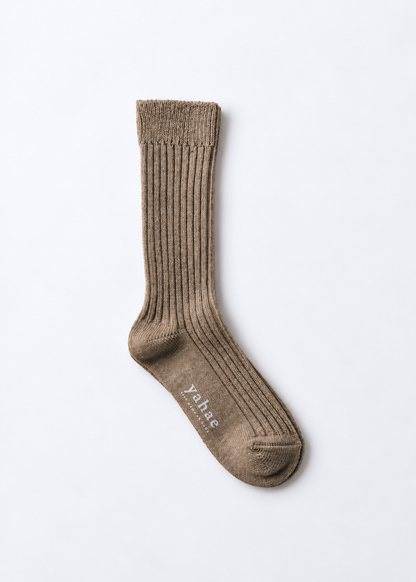 ORGANIC COTTON YAK RIBBED SOCKS