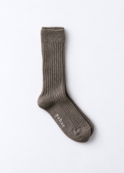 ORGANIC COTTON YAK RIBBED SOCKS