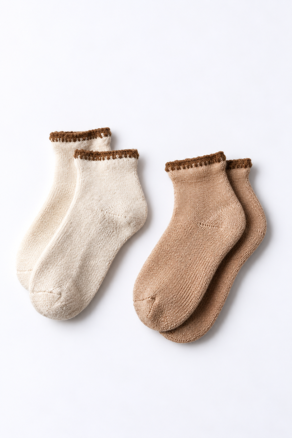 ALPACA ORGANIC COTTON GARLAND STITCH PILE SOCKS