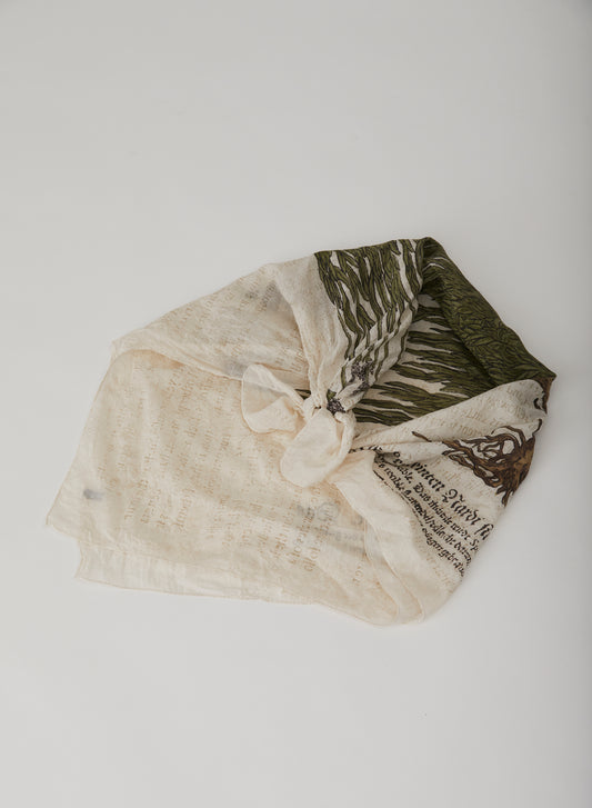 C/Si Lavender Print Scarf