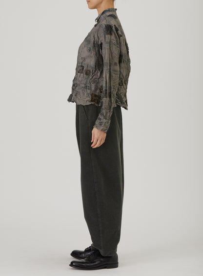 TRAVEL PRINT BLOUSE