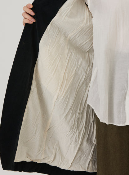 Natural Brushed Twill Relaxed Coverall Jacket